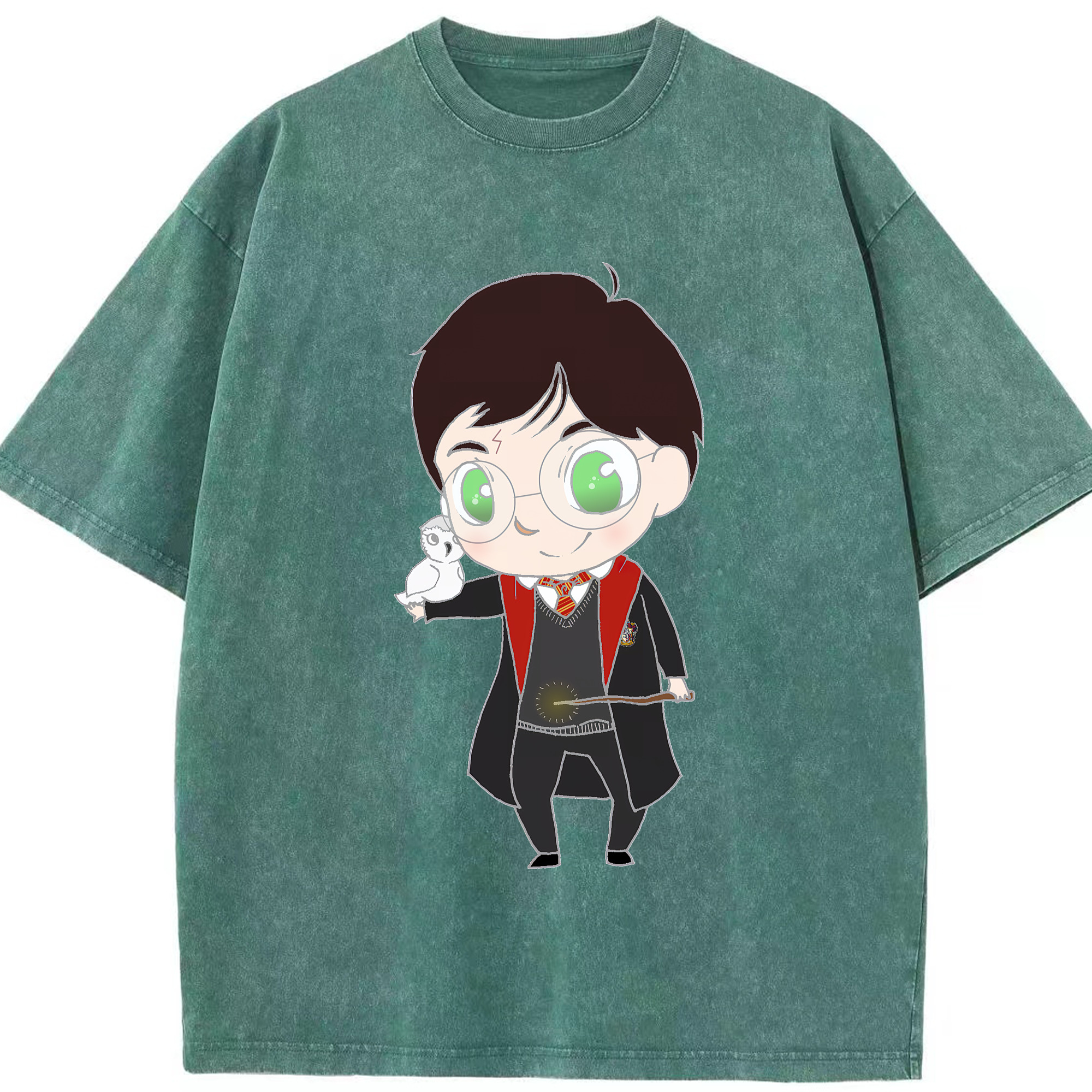 （画像用） Harry Potter ハリー・ポッターシリーズ 綿100% ヴィンテージ風 半袖Tシャツ（フロントプリント）